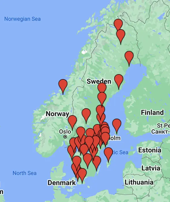 Platskarta över sverige